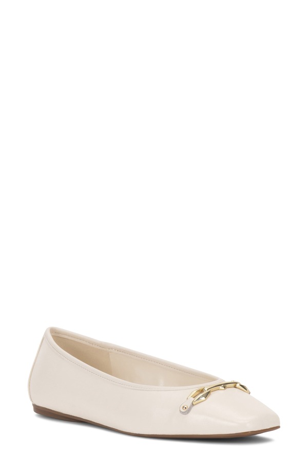 ヴィンスカムート レディース シューズ パンプス Vince Camuto Virna Square Toe Flat Coconut Cream 皮膚軟化剤