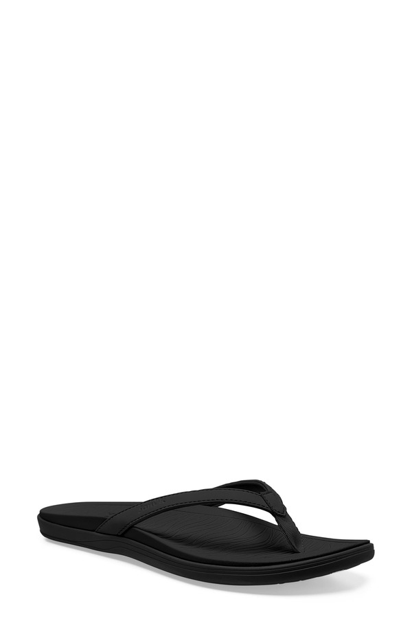 サヌーク レディース シューズ サンダル Sanuk Wave Whisper Flip Flop Black 黒いこと