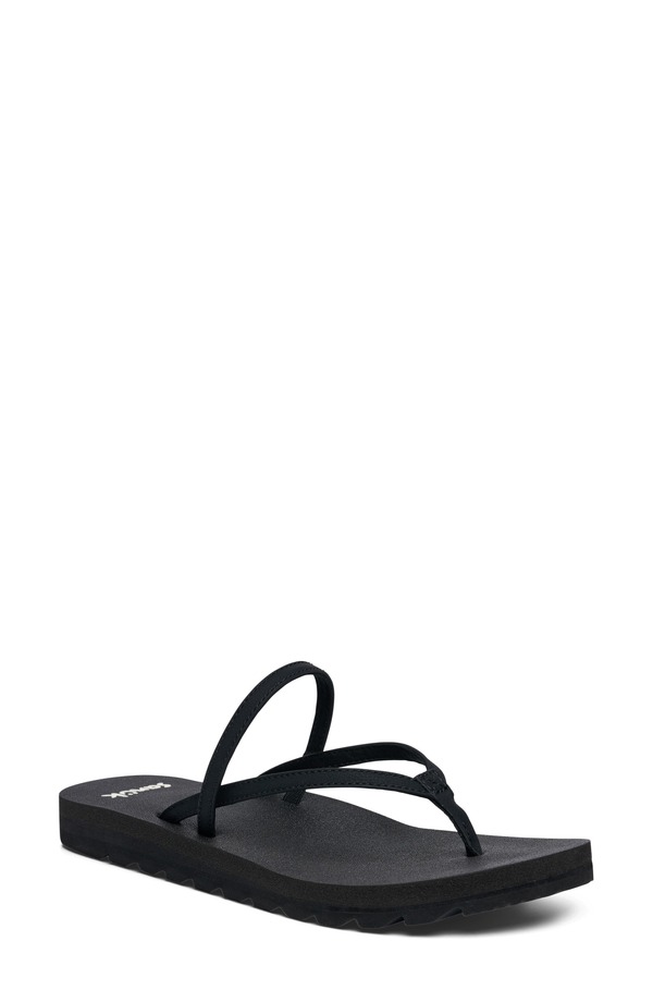 サヌーク レディース シューズ サンダル Sanuk Yoga Strappy Sandal Black ブラック｜ReVida 店