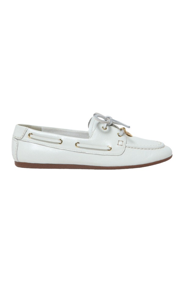 マージュ レディース シューズ パンプス なめし革 maje Leather boat shoes White 白いこと