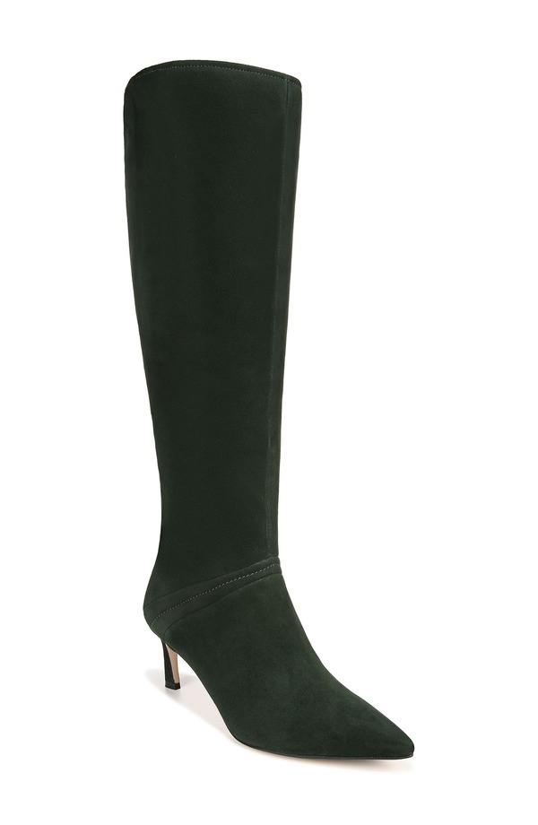 27 エディット ナチュラライザー レディース シューズ ブーツ・レインブーツ 27 EDIT Naturalizer Falencia Knee High Pointed Toe Boot Pineedle Green Suede 緑であること 靴-レディース靴