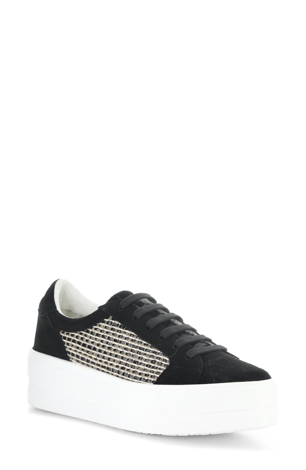 ボスアンドコー レディース シューズ スニーカー プラットホーム スピード競技 Bos. \u0026 Co. Mera Lace-Uplatform Sneaker Black 黒いこと
