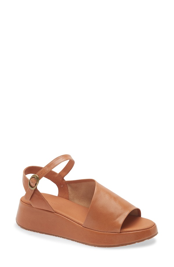 黒茶青碧 レディース シューズ 踵 プラットホーム サンダル Chocolat Blu Etta Platform Wedge Sandal Cameleather 駱駝