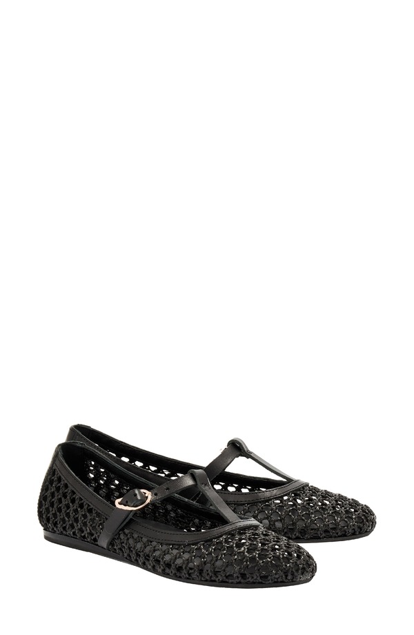 アンシエントグリークサンダル レディース シューズ パンプス Ancient Greek Sandals Aerati T-Strap Raffia Flat Black 黒いこと