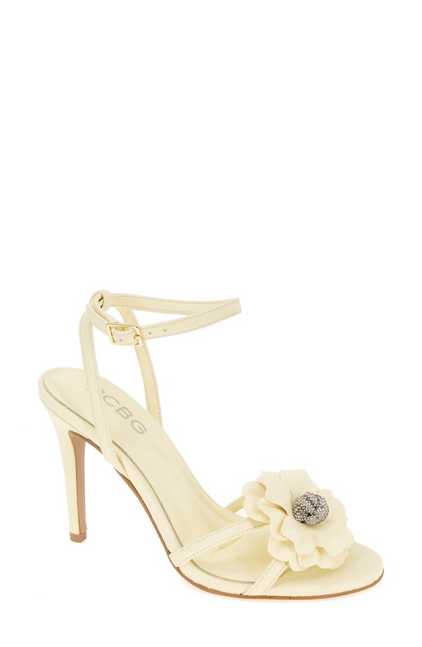 ビーシビージー レディース シューズ 踵 サンダル アンクル BCBG Jaxtyn Ankle Strap Sandal Pastel Yellow 黄色