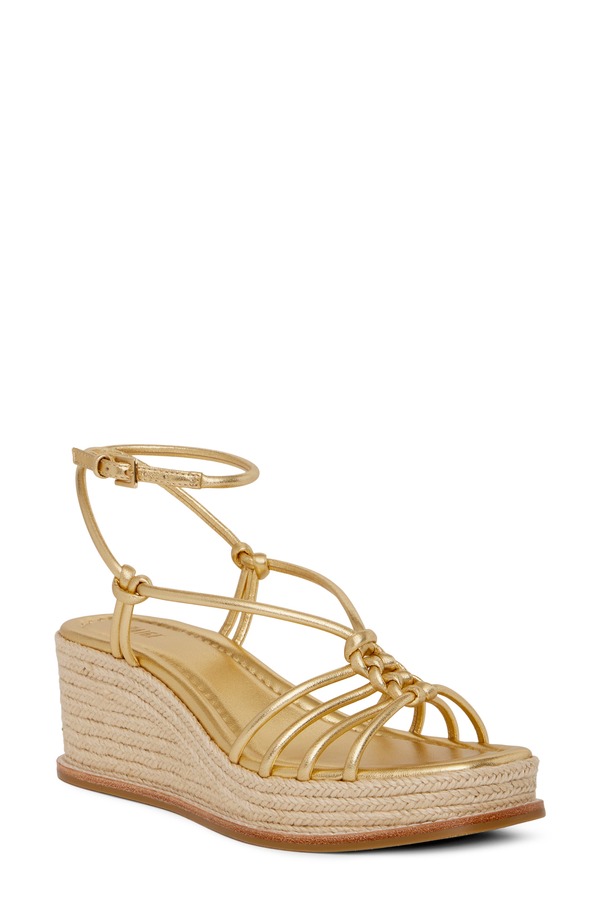 ページ レディース シューズ サンダル プラットホーム アンクル PAIGE Julian Espadrille Ankle Straplatform Wedge Sandal Gold ゴールド