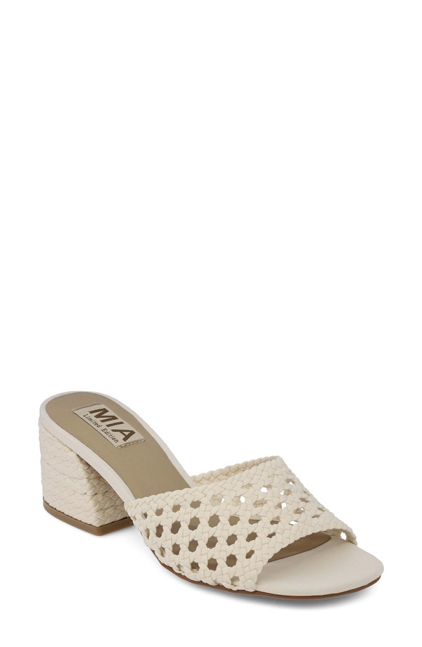 ミアリミテッドエディション レディース シューズ 踵 サンダル MIA Limitedition Sahar Slide Sandal Bone Woven