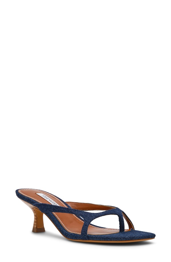 スティーブ マデン レディース シューズ 踵 サンダル Steve Madden Brienna Thong Slide Sandal Denim ジーンズ