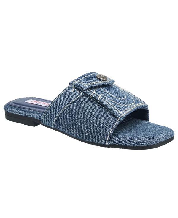 トゥルーレリジョン レディース シューズ サンダル True Religion Jean Pocket Sandal Denim ジーンズ サンダル-レディース靴