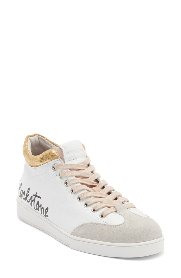 ブラックストーン レディース シューズ スニーカー Blackstone RL89 Mid Top Sneaker White/Cameo Rose ホワイト｜ReVida 店