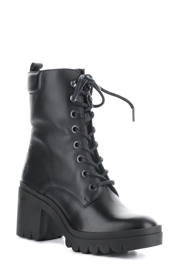 飛球英国の首都 レディース シューズ ブーツ・レインブーツ Fly London Tiel Combat Boot 011 Black Dublin 黒いこと