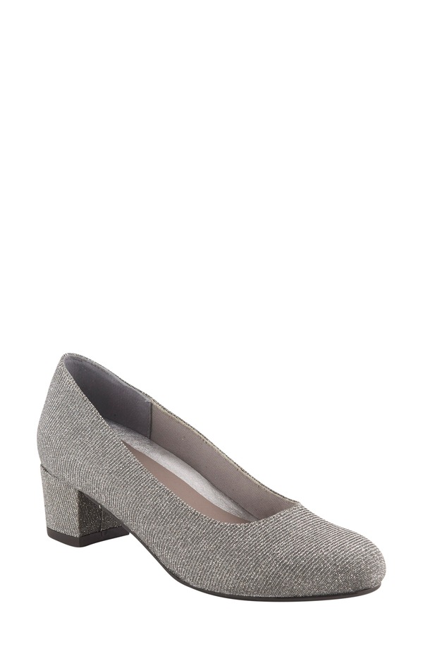 ダイビッドテイト レディース シューズ パンプス David Tate Suave Pump Silver Fabric しろがね色