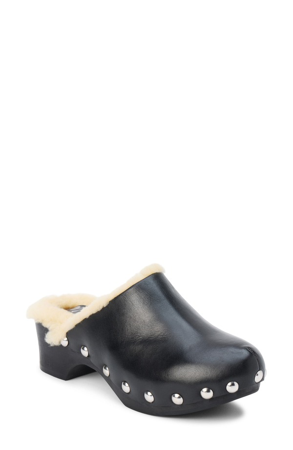 マチス レディース シューズ サンダル Matisse Mayfair Faux Shearling Lined Clog Black ブラック｜ReVida 店