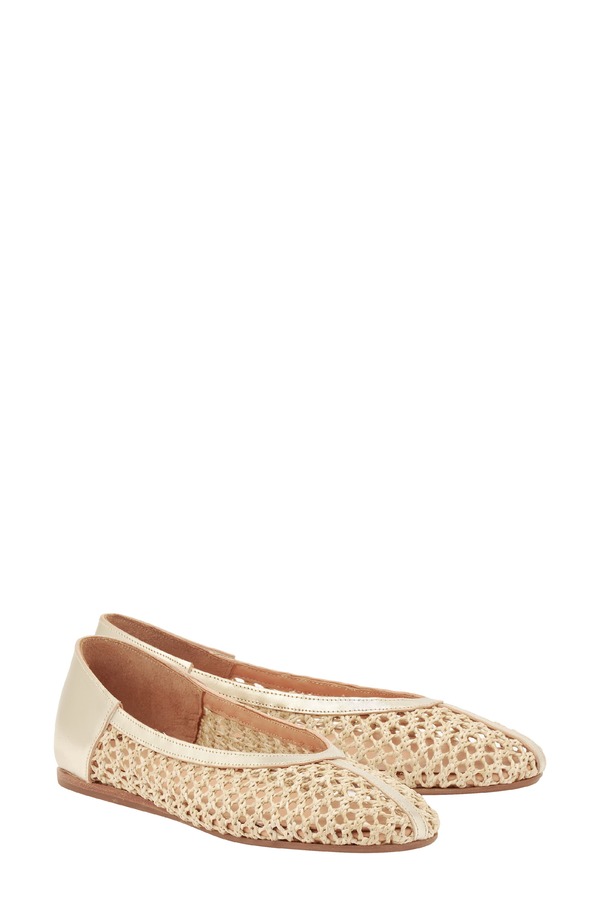 アンシエントグリークサンダル レディース シューズ パンプス Ancient Greek Sandals Aeropi Raffia Flat Platinum/ Natural