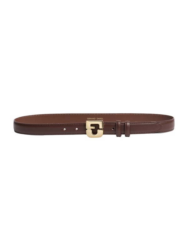 ジェラルド・ダレル レディース 添え物 三尺帯 なめし革 GERARDARELe Lauren Slim Leather Belt Coffee 珈琲