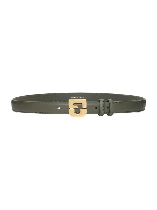 ジェラルド・ダレル レディース 添え物 三尺帯 なめし革 GERARDARELe Lauren Slim Leather Belt Khaki カーキ