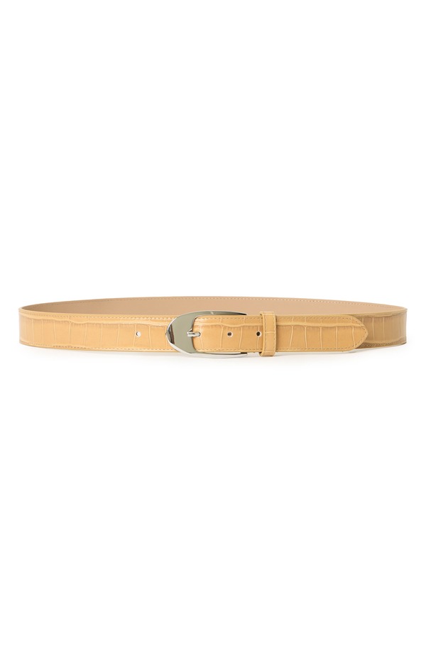 ビーロウザベルト レディース 添え物 なめし革 B-Low the Belt Joshua Croc Embossed Leather Belt Light Camel Silver 駱駝