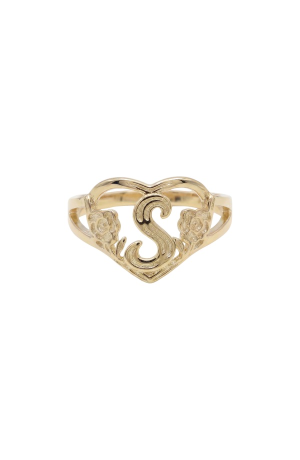 ザエムジュエラーズ レディース アクセサリー 指輪 カットアウト The M Jewelers The Cutout Flower Heart Letteringold S ゴールド｜ReVida 店