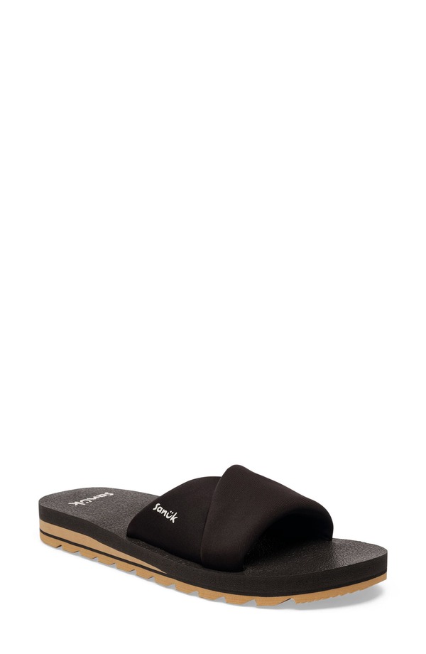 サヌーク レディース シューズ サンダル Sanuk Yoga Slide Sandal Black ブラック｜ReVida 店