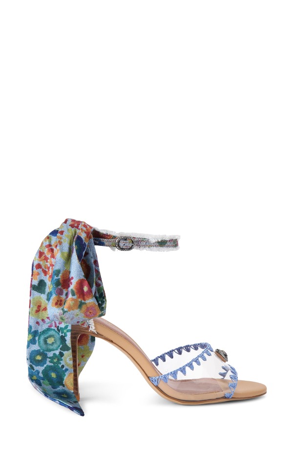 カートジェイガーロンドン レディース シューズ 踵 サンダル Kurt Geiger London Vinyl Scarf Sandalight/ Pastel Blue 青色