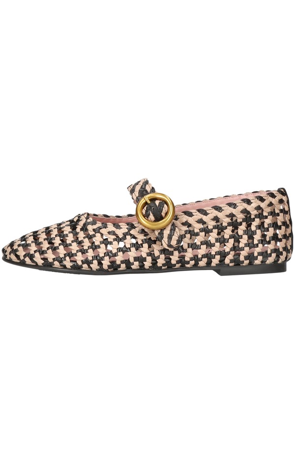 プリティ・バレリーナ レディース シューズ パンプス Pretty Ballerinas Woven Mary Jane Black 黒いこと