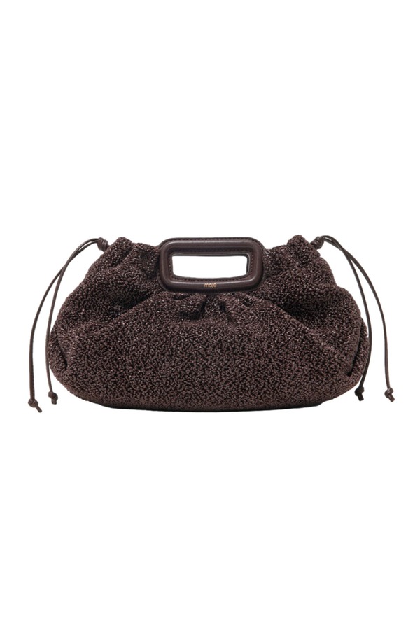 マージュ レディース バッグ maje Mipli boucl effect clutch bag Dark Brown ブラウン｜ReVida 店