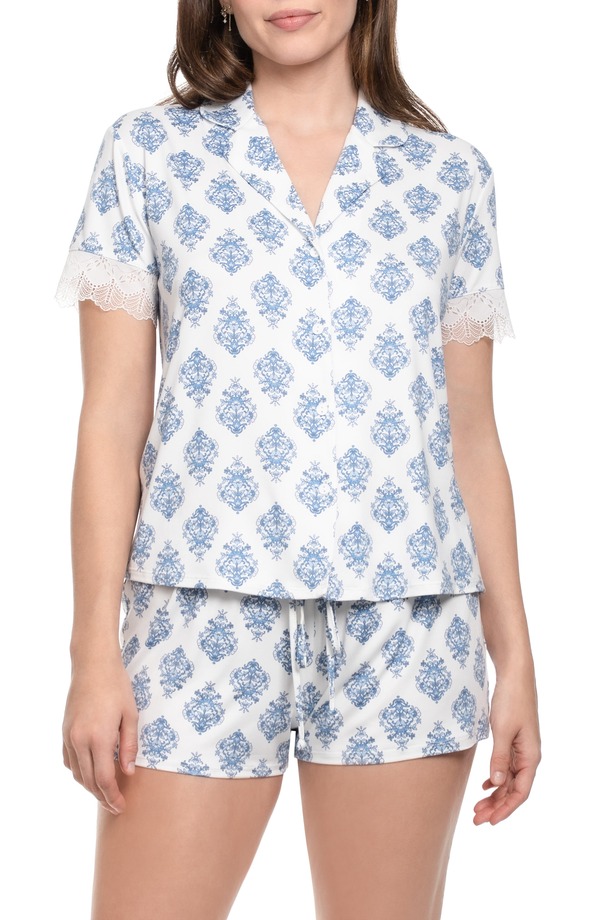 インブルーム レディース アンダー御召しもの ナイト爵御召しもの 編み物 In Bloom by Jonquil Sevilla Brushed Knit Short Pajamas Ivory 象牙色