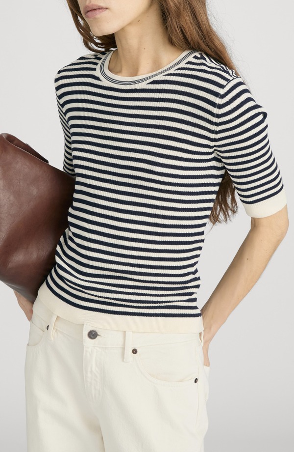 ひな形 レディース アウター パーカー・スウェット プルオーバー FRAME The Cruise Rib Sweater Creamulti 皮膚軟化剤