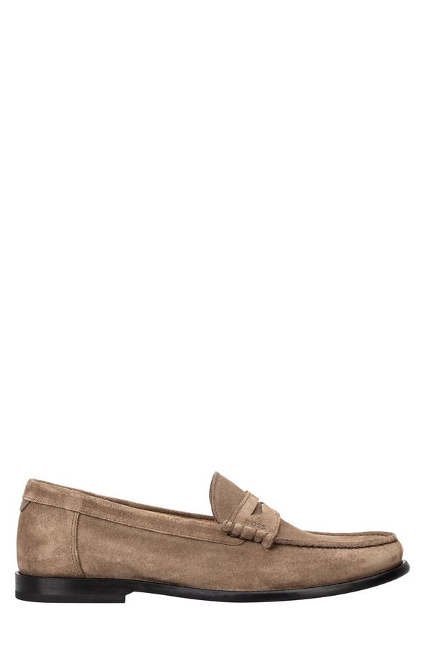 主任者 メンズ シューズ スリッポン・ローファー BOSS Tevan Moc Toe Penny Loafer Beige ベージュ