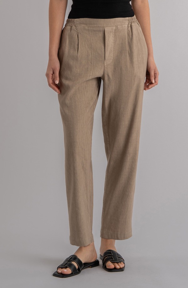 カットフロムザクロス レディース ボトムス レギンス ズボン下 リネン KUT from the Kloth Rosalie Pull-On Tapered Linen Blend Pants Khaki カーキ