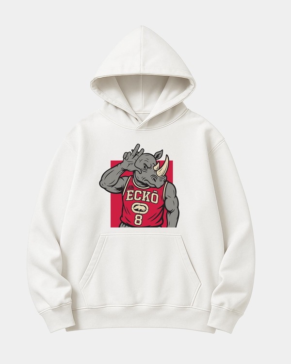 山びこ メンズ アウター パーカー・スウェット ECKO JDUB Rhino Hoodie Off White 象牙色