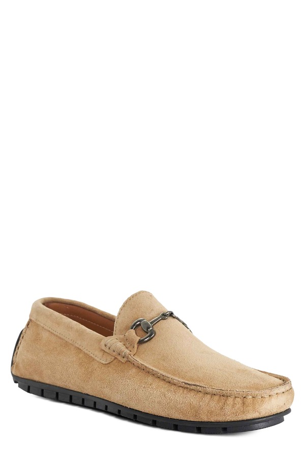 デューンロンドン メンズ シューズ スリッポン・ローファー なめし革 Dune London Brackon Leather Bit Loafer Taupe/ Suede トープ