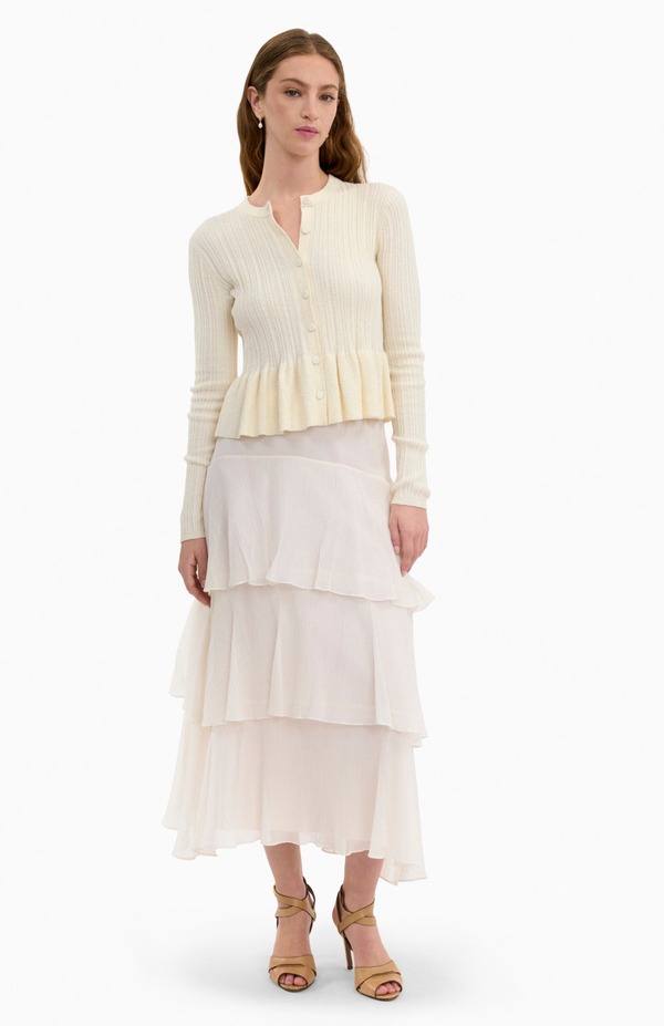 レベッカテイラー レディース アウター パーカー・スウェット ジレー 編み物 Rebecca Taylor Boucle Knit Cardigan Ivory 象牙色