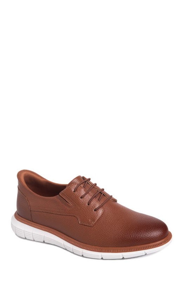 マークジョセフニューヨーク メンズ シューズ オックスフォード なめし革 Marc Joseph New York Cloud Street Hands Free Technology Leather Plain Toe Oxford Cognac Grainy Leather