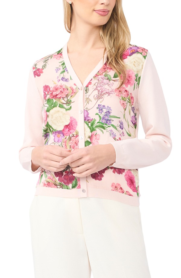 テッドベーカー レディース アウター パーカー・スウェット ジレー Ted Baker Lisa Mixed Media Cardigan Cloud Pink サクラ色