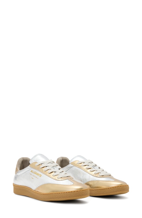 オールセインツ レディース シューズ スニーカー トール AllSaints Thelma Metallic Sneaker Silver/ Gold ゴールド