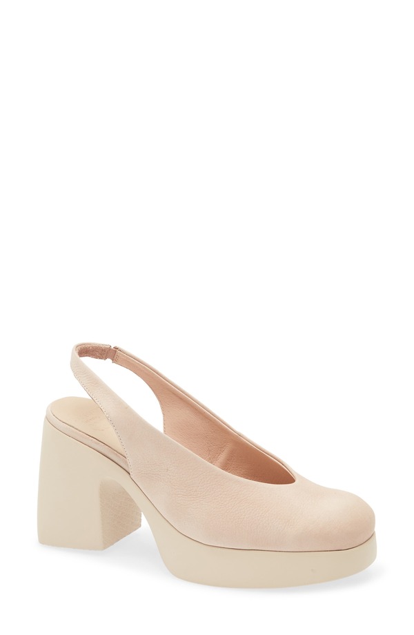ワンダーズ レディース シューズ ヒール プラットフォーム Wonders Naima Platform Slingback Pump Nubuck Palo