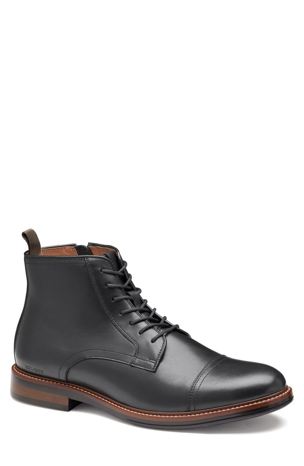 ジョンストンアンドマーフィー メンズ シューズ ブーツ・レインブーツ 旗がしら Johnston \u0026 Murphy Durham Waterproof Cap Toe Boot Black Waterproofull Grain 黒いこと