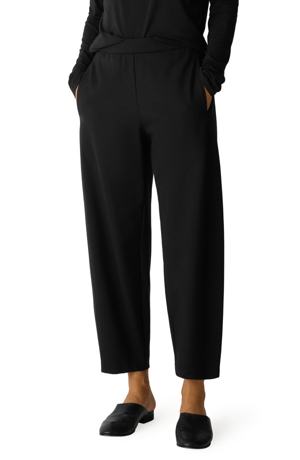 エイリーンフィッシャー レディース ボトムス レギンス ズボン下 アンクル 編み物 Eileen Fisher Double Knit Lantern Ankle Pants Black 黒いこと