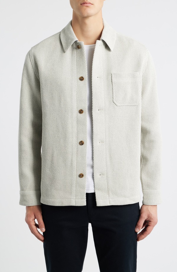 レ ドゥ メンズ アウター 上衣・上衣 プルオーバー Les Deux Hamilton Twill Overshirt Snow Melange