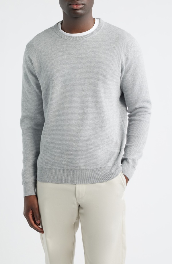 ピーター・ミラー メンズ アウター パーカー・スウェット セーター Peter Millar Coolspun Texture Sweater British Grey グレー