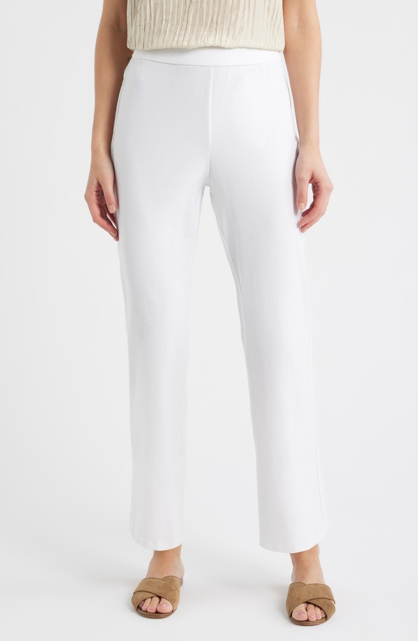 エイリーンフィッシャー レディース ボトムス レギンス ズボン下 アンクル Eileen Fisher Ankle Kick Pants White 白いこと