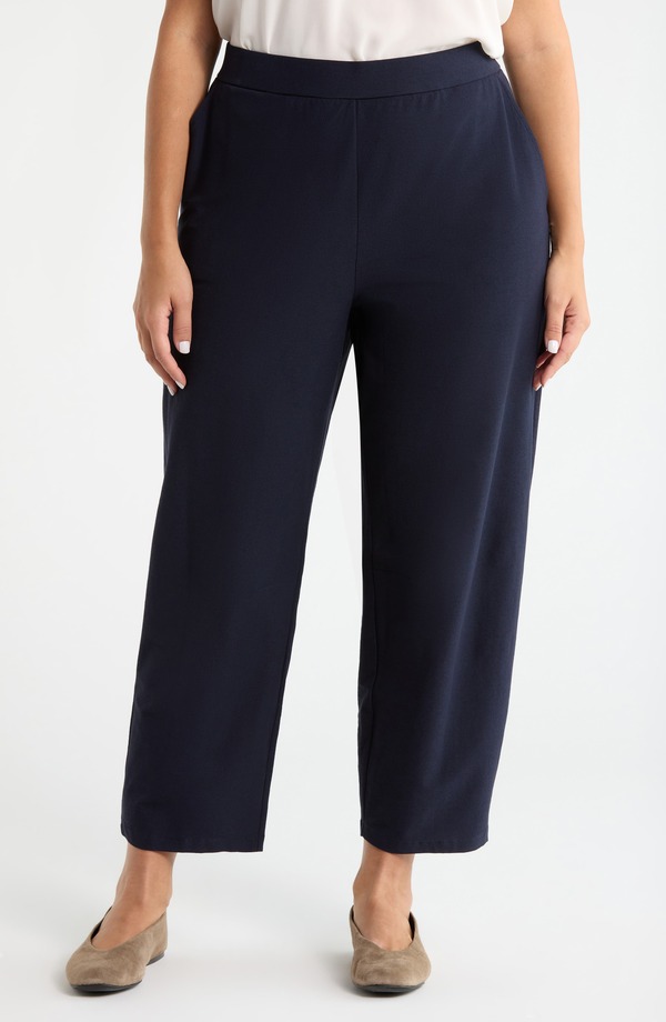 エイリーンフィッシャー レディース ボトムス レギンス ご機嫌酉の方角 ズボン下 アンクル Eileen Fisher High Waist Ankle Barreleg Pants Ink