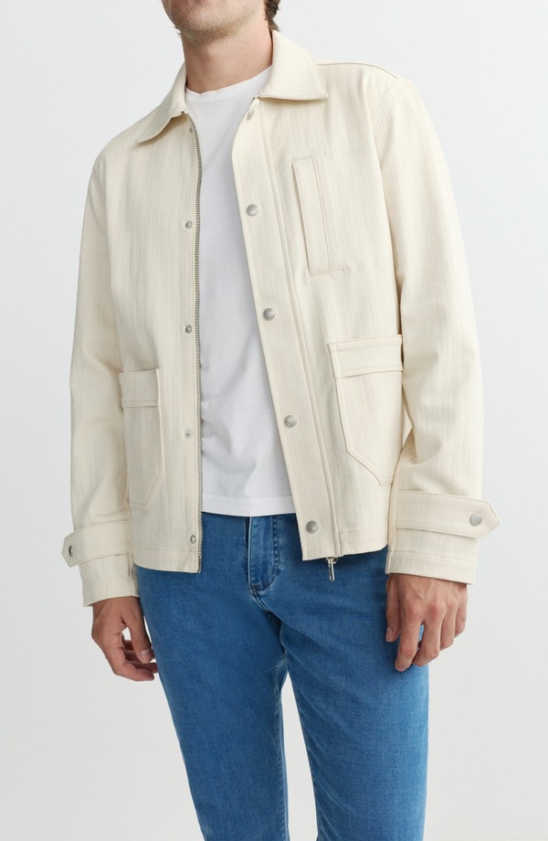 ディーエル 1961 メンズ アウター 上衣・上衣 プルオーバー 綿織物 DL1961 Sean Cotton Stretcherringbone Shirt Jacket Ecru Herringbone エクリュ