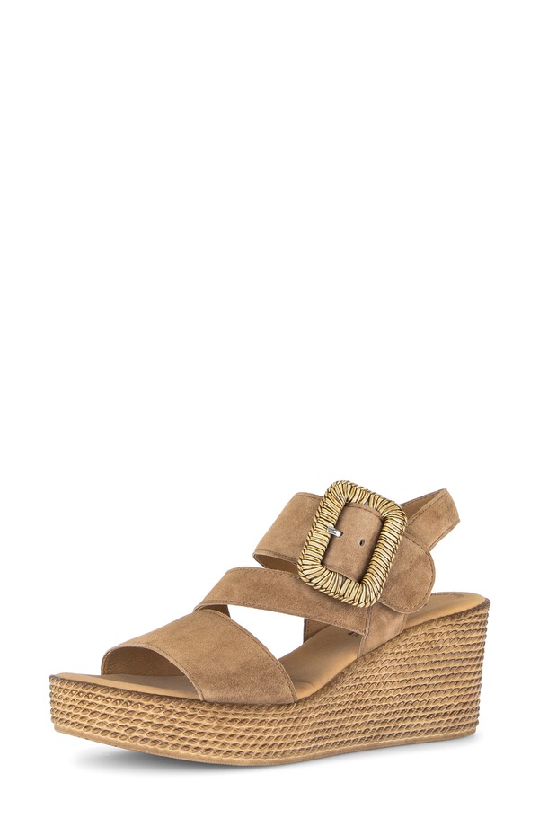 ガボール レディース シューズ サンダル プラットフォーム Gabor 84.771 Platform Wedge Sandal Peanut｜ReVida 店
