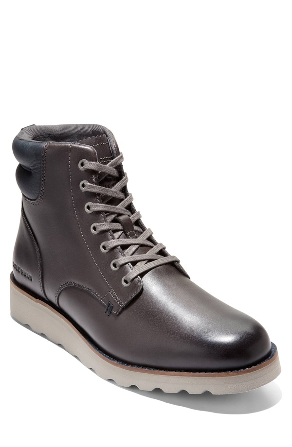電話を掛けるハーン メンズ シューズ ブーツ・レインブーツ Cole Haan Grand Woodbury Waterproof Boot Pavement/ Blueberry/ Drizzle