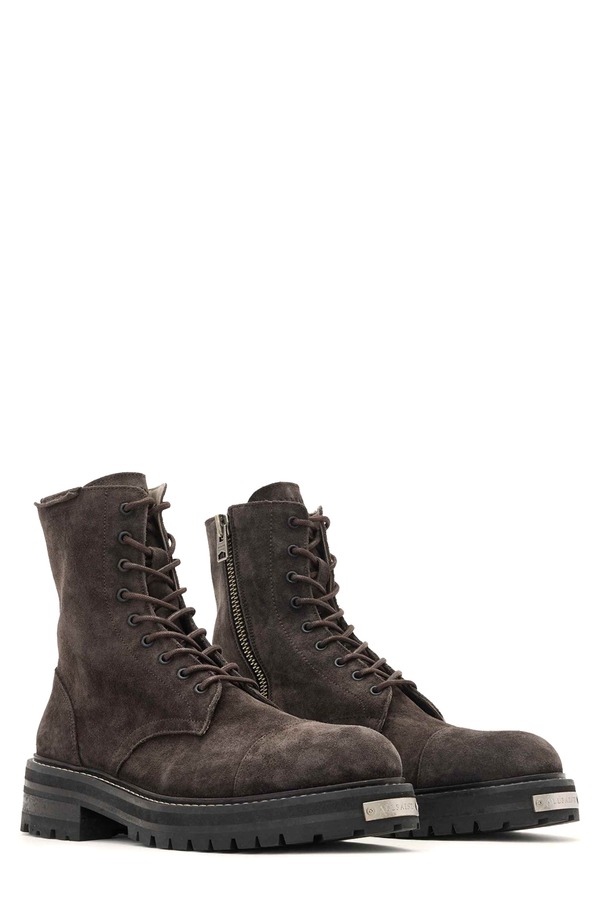 オールセインツ メンズ シューズ ブーツ・レインブーツ AllSaints Hank Lug Sole Boot Warm Grey グレー|ReVida 店