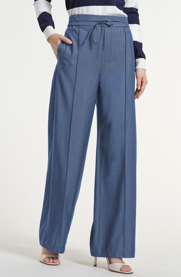 アイザック・ミズラヒ レディース ボトムス レギンス ズボン下 綿織物 Isaac Mizrahi New York Cotton Chambray Pull-On Pants Denim ジーンズ