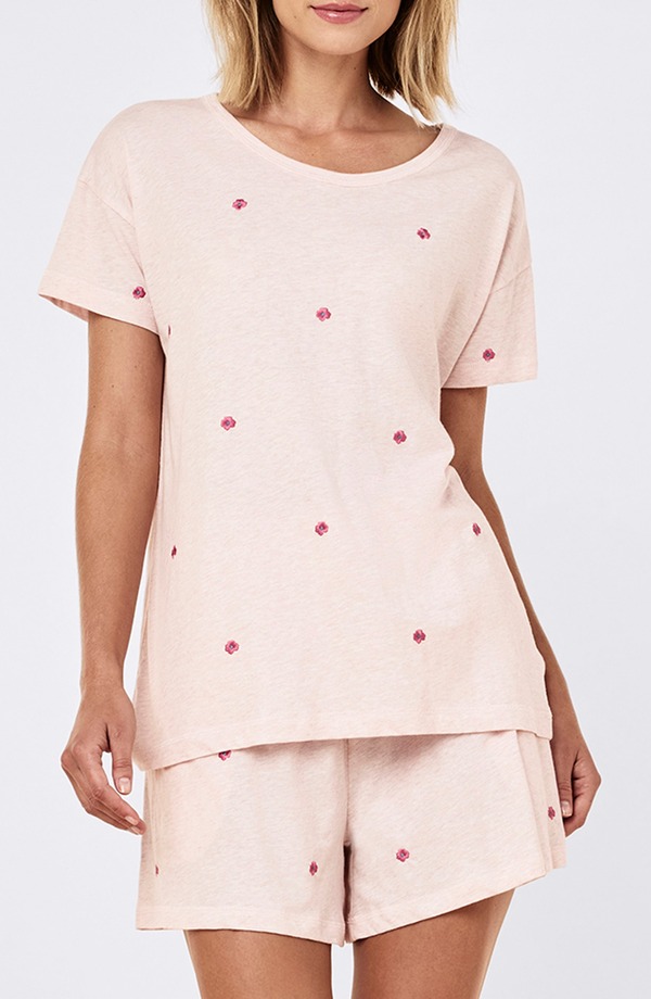 パピネール レディース アンダーお召しもの ナイト爵お召しもの 綿織物 Papinelle Jada Posy Organicotton Pajamas Petal Pink サクラ色