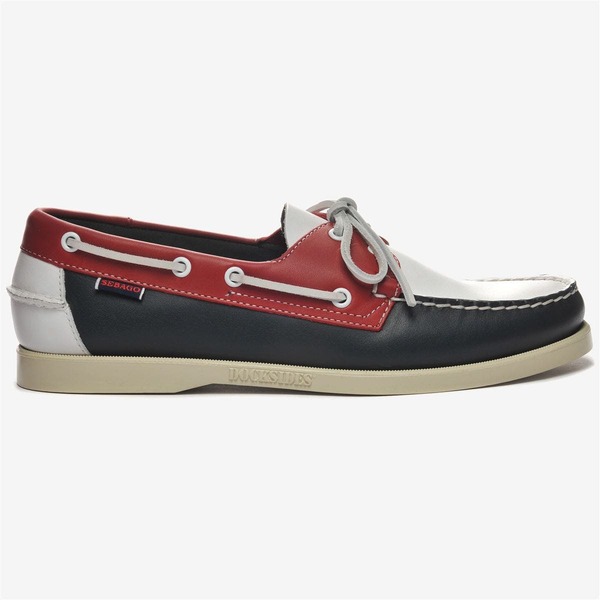 セバゴ メンズ シューズ スリッポン・ローファー Sebago Portland Spinnaker Boat Shoes Navy-Red-White 白いこと